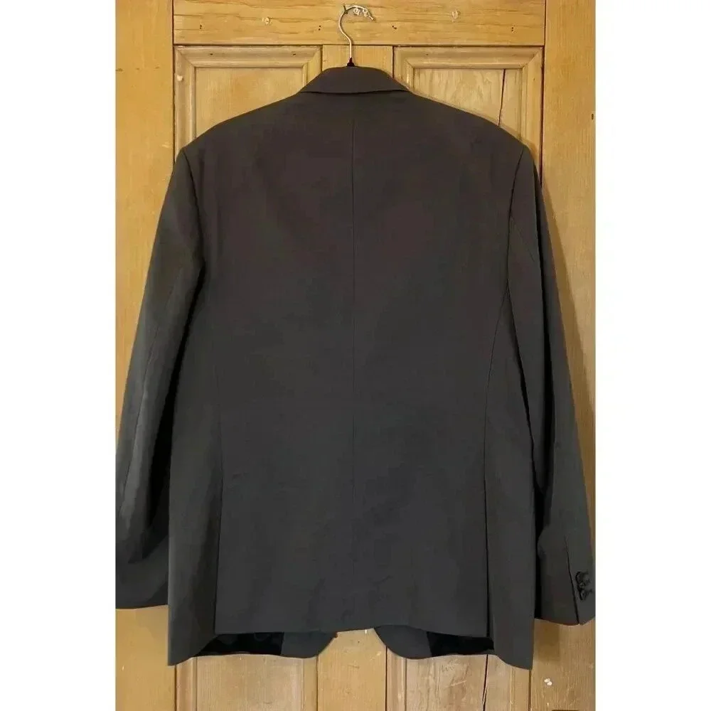Banana Republic Mens Vintage Y2K Cotton Two Button Blazer Jacket 44R Gray SP EXC